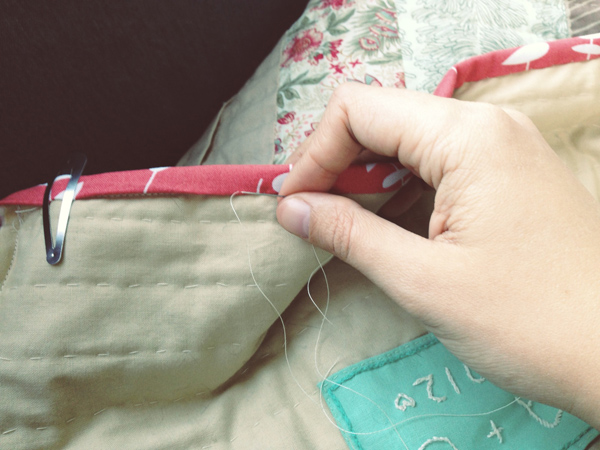 hand binding AE quilt