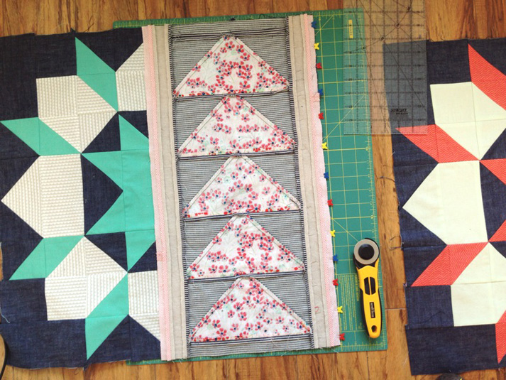 picnic quilt piecing